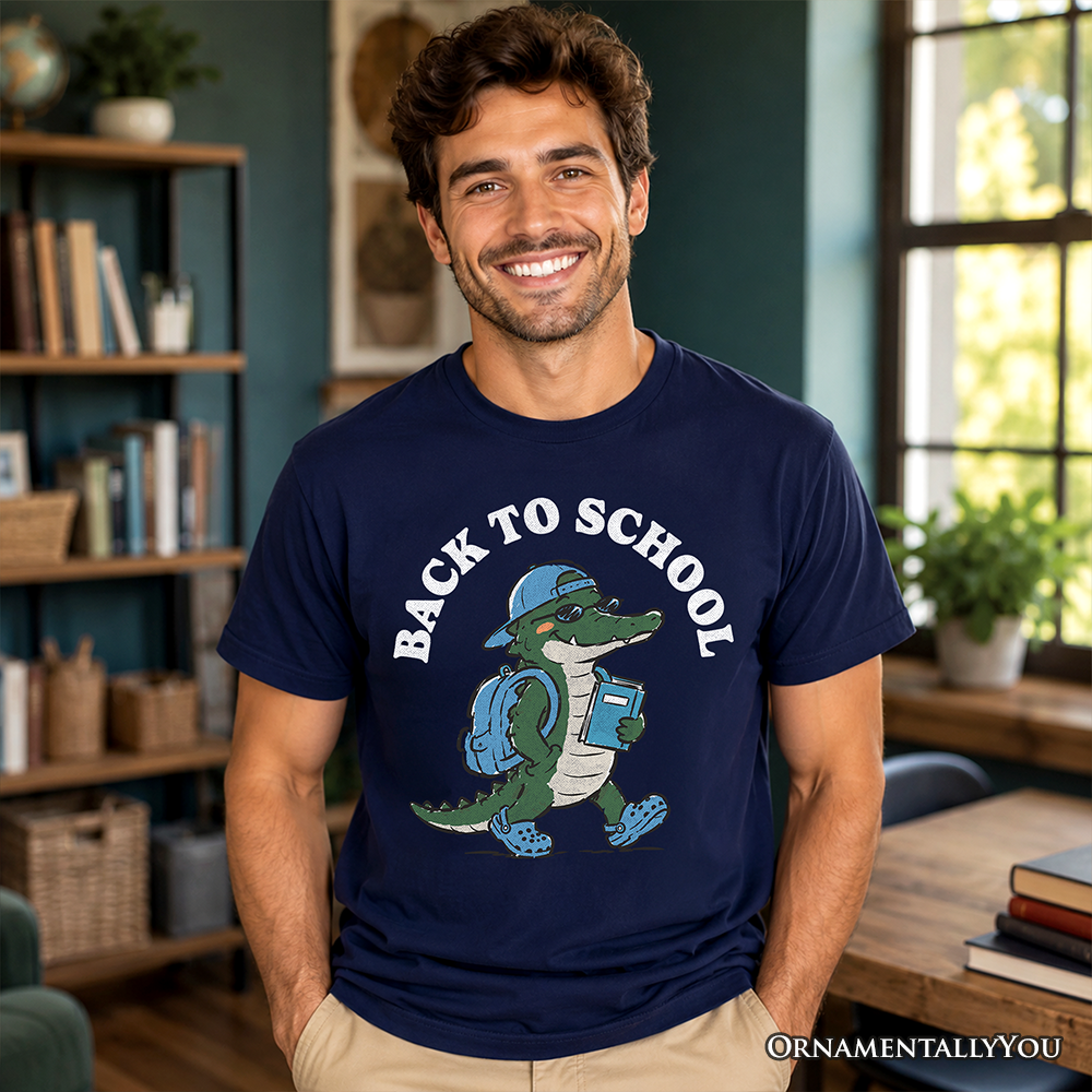 Alligator Back to School T-Shirt, Cool Tee for Teachers or Student