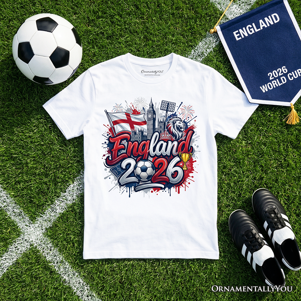 England 2026 Soccer Cup Global Championship T-Shirt, Fans Football Tee