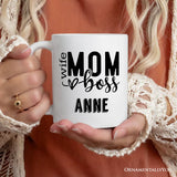 Wife Mom Boss Personalized Mug, Empowered Gift for Mothers with Custom Name