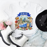 Artistic Ohio State Themes and Landmarks T-Shirt, Tee for History and Travel Lovers