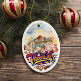 Artistic Phoenix City Handcrafted Ceramic Ornament, Arizona State Souvenir and Tree Decor