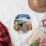 Artistic Tennessee State Themes and Landmarks T-Shirt, Tee for History and Travel Lovers