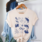 Cats in Space Retro T-Shirt, Funny Astronaut Kitty Tee with Cosmic Vibes