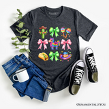 Cinco De Mayo Coquette Bow T-Shirt, Mexican Fiesta Maracas Tee