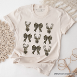 Coquette Deer Hunt T-Shirt, Camo Woodland Hunting Tee
