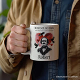 Edgar Allan Poe Valentine Horror Personalized Mug, Romance So Dark Custom Gift With Name