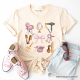 Hairstylist Coquette Aesthetic T-Shirt, Pink Hair Dresser Tee