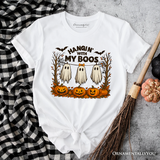Hanging with My Boos Ghost T-Shirt, Funny Halloween Spooky Season Tee