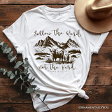 Highland Cow Isaiah 8:11-13 Christian T-Shirt, Follow the Word Not the Herd Bible Verse Western Tee