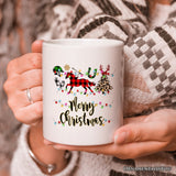 Personalized Mug Horse Buffalo Plaid Christmas, Equestrian Gift