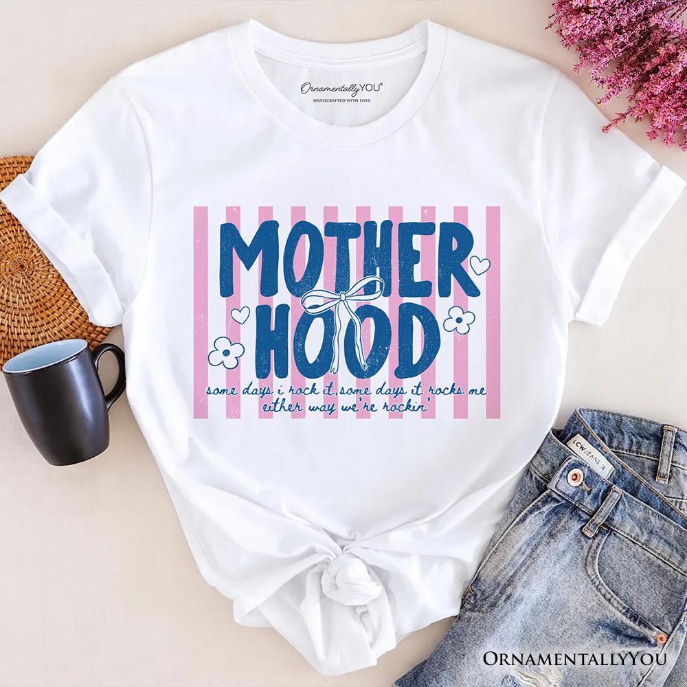 Motherhood Striped T-Shirt, Rockin' Trendy Preppy Mom Tee