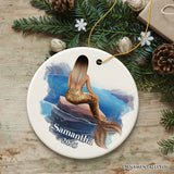 Personalized Mermaid Women Christmas Ornament