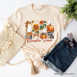 Pumpkin Season T-Shirt, Fall Sunflower Coquette Bow Autumn Tee