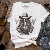 Western Cowgirl Rocker T-Shirt, Country Rodeo Style Tee