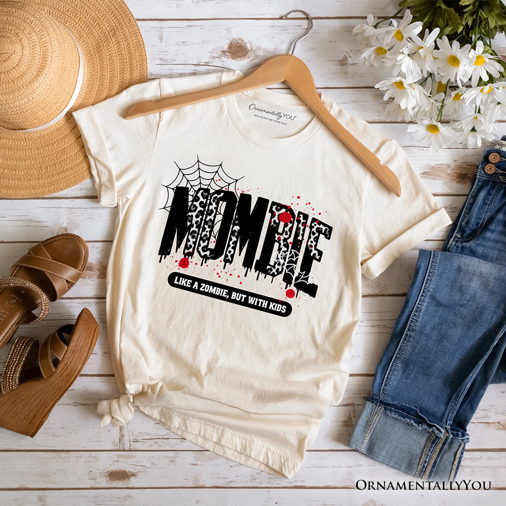 Mombie Like a Zombie T-Shirt, Funny Halloween Mom Horror Tee