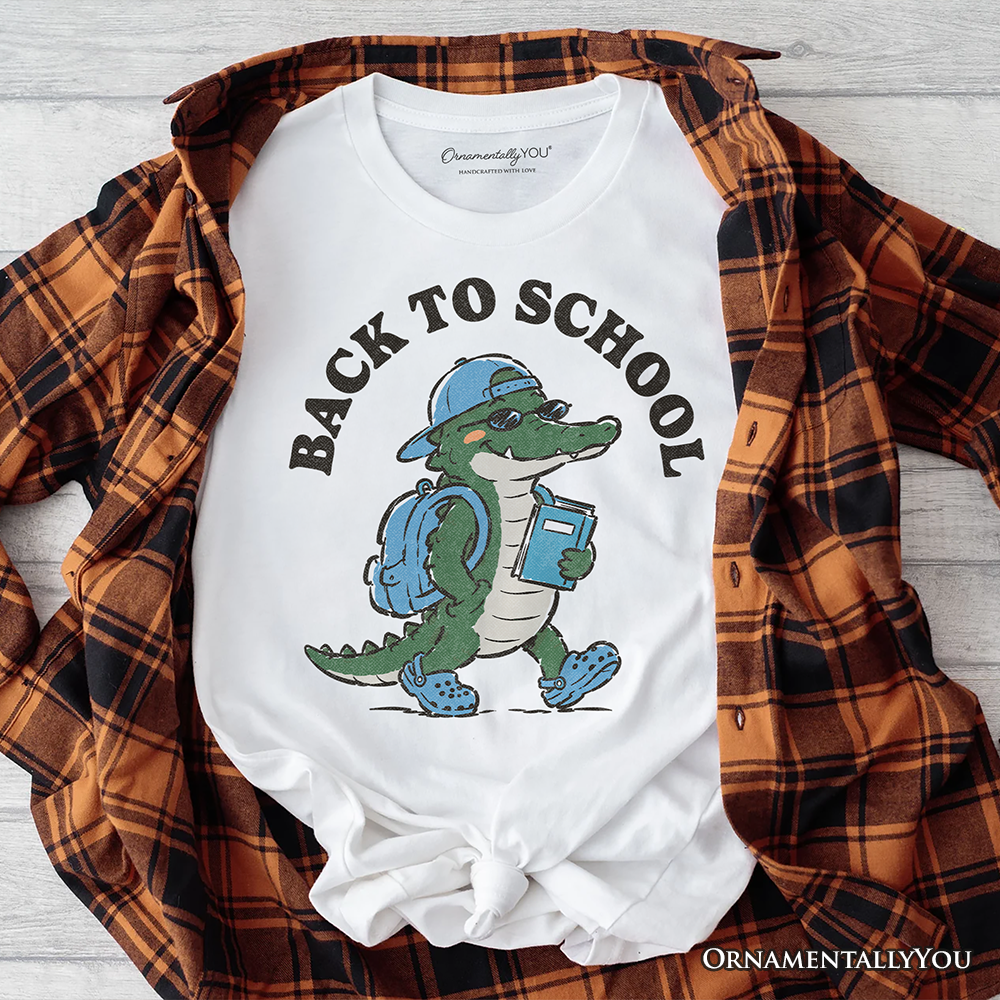 Alligator Back to School T-Shirt, Cool Tee for Teachers or Student