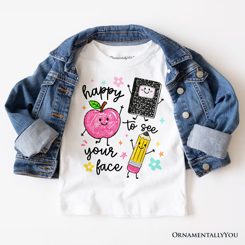 Happy to See Your Face T-Shirt, Cute Back to School Teachers Tee