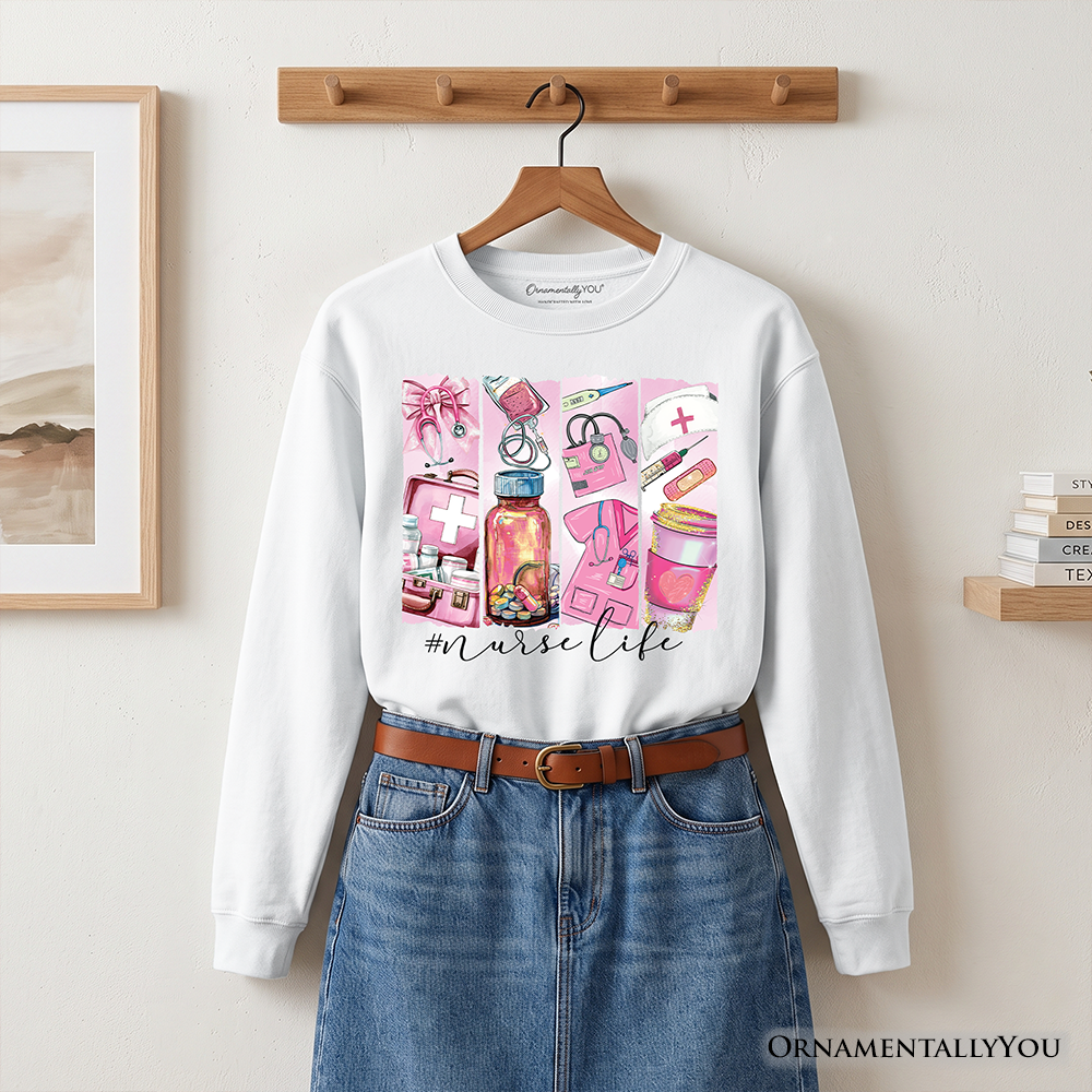 Nurse Life Sweatshirt, Medical Essentials Sweater for Coquette Nurses