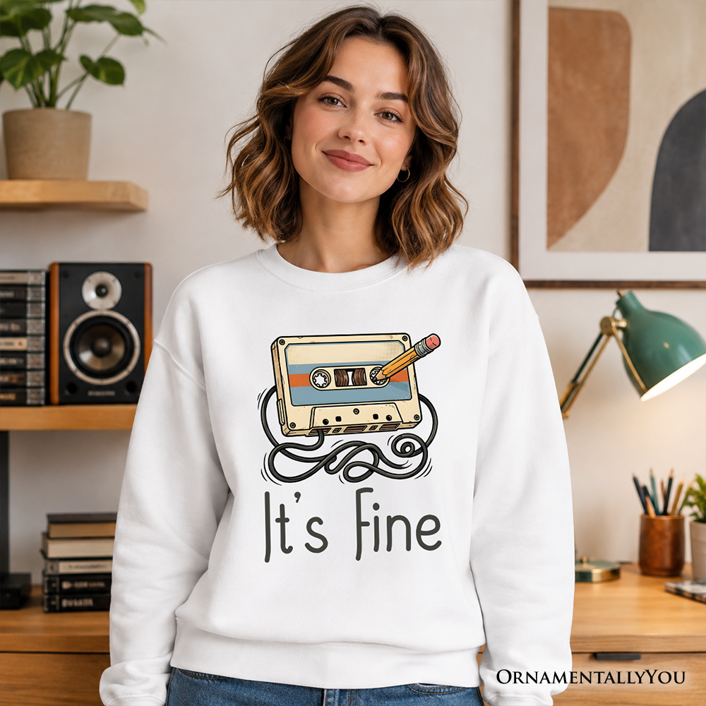 Retro Cassette Tape Sweatshirt, 90s Music Vibe Sweater