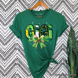 Coquette Gigi Bow St Patrick’s Day T-Shirt, Green Lucky Shamrock Clover Tee