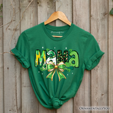Coquette Mama Bow St Patrick’s Day T-Shirt, Green Lucky Shamrock Clover Tee