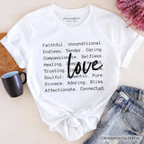 Love Definition Words T-Shirt, Minimalist Valentine Inspirational Love Tee
