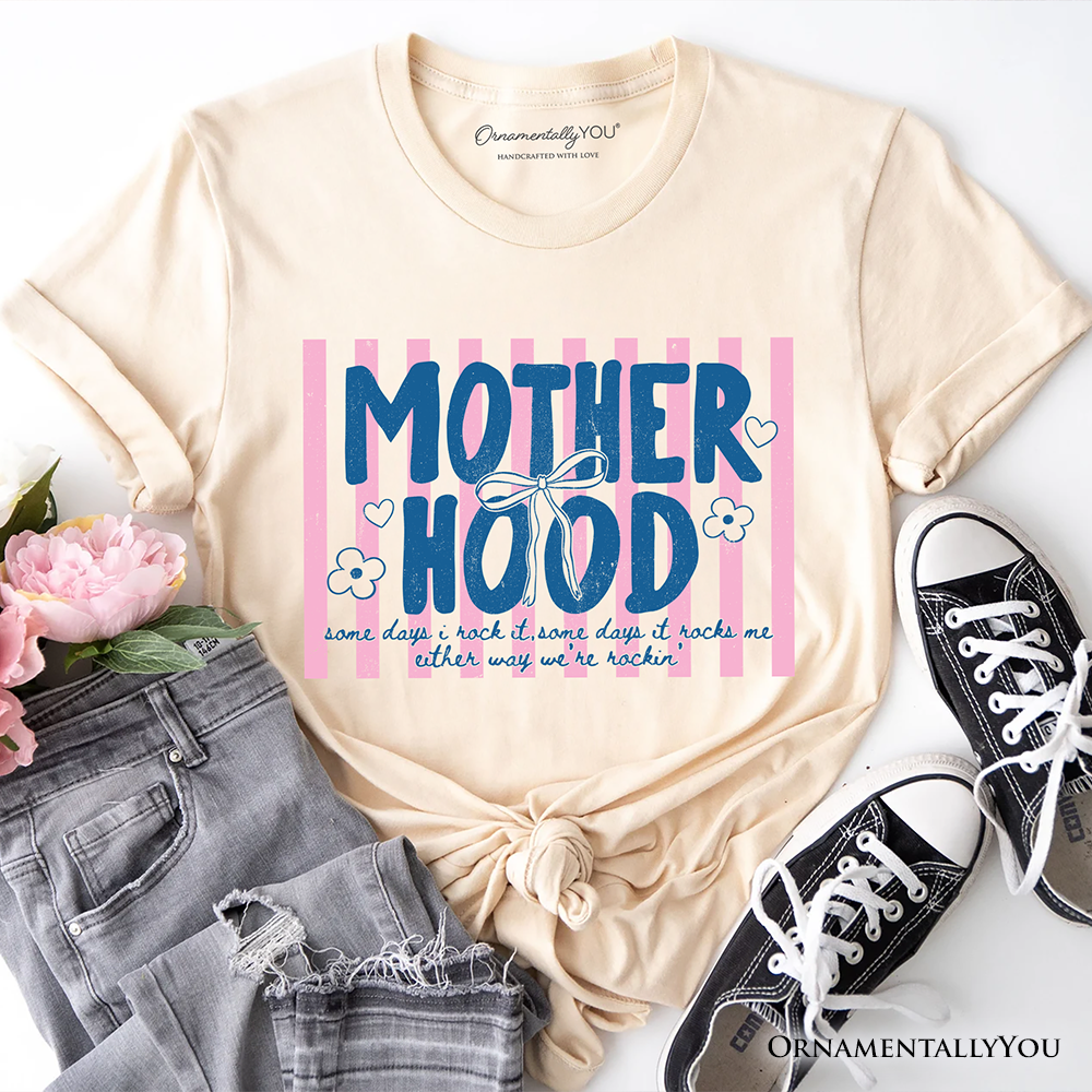 Motherhood Striped T-Shirt, Rockin' Trendy Preppy Mom Tee