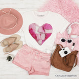 Patchwork Pink Heart Valentine T-Shirt, Love Retro Coquette Tee