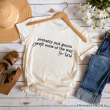 Probably Just Gonna Jingle Some of the Way T-Shirt, Funny Lazy Christmas Tee