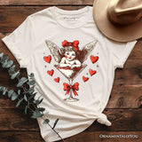 Retro Coquette Cupid Valentine T-Shirt, Galentine Tee