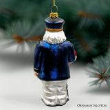 (Pre-Order) Santa the Ship Captain Glass Ornament, Gift for Boat Commander of the Seas