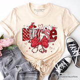 Valentine Nurse Coquette Bow T-Shirt, Cupid Favorite Nurse Tee