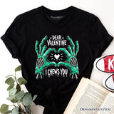 Zombie Valentine Hands I Chews You T-Shirt, Funny Tee for Horror Spring Season