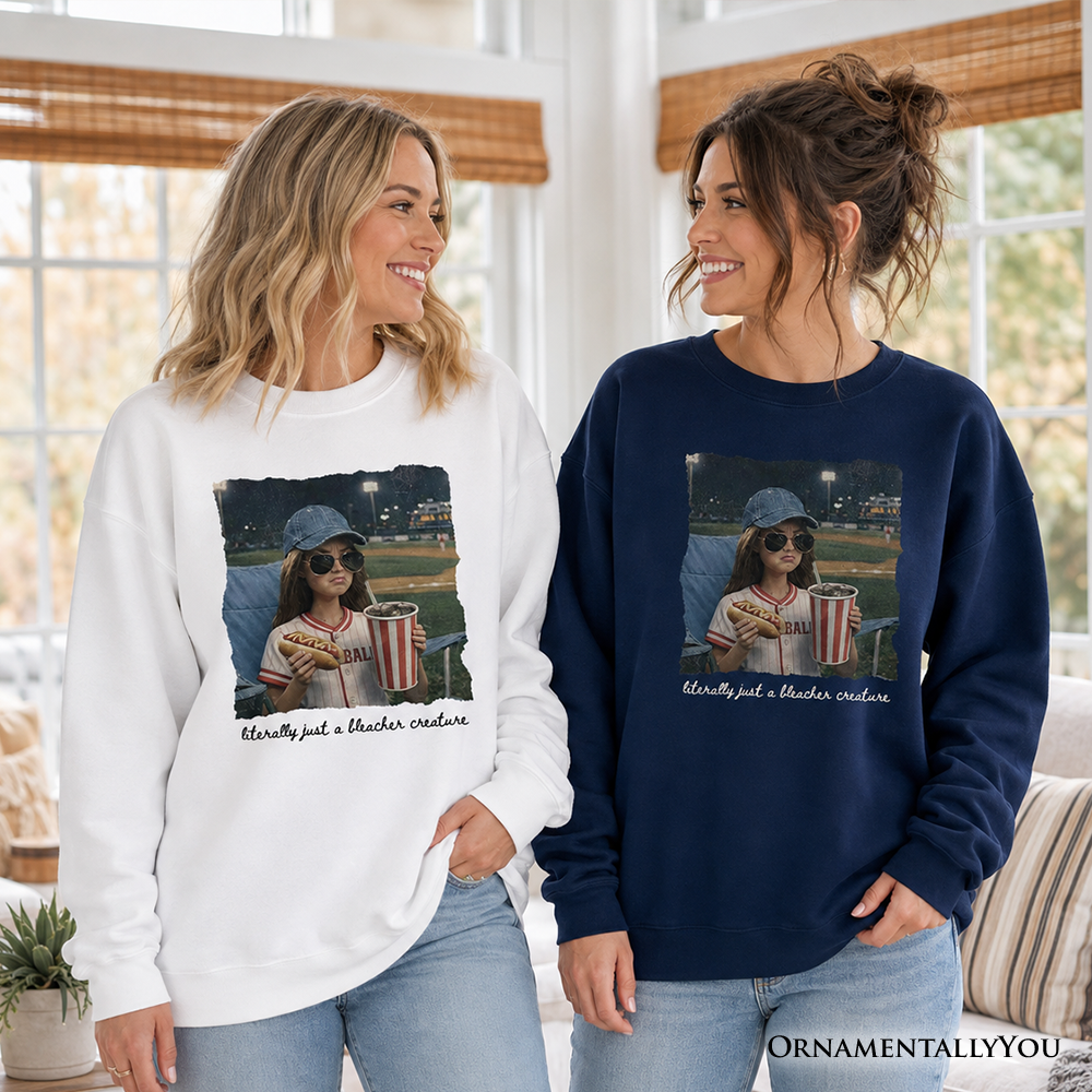 Funny Doll Face Baseball Sweatshirt, Sports Fan Mom Sweater