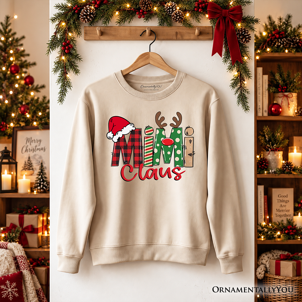 Mimi Claus Retro Christmas Sweatshirt, Matching Family Holiday Sweater