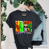 Cinco De Mayo Brushstroke Mexican T-Shirt, Let’s Fiesta Guitar Margarita Skull Cactus Tee