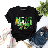 Coquette Mini Clover Bow St Patrick’s Day T-Shirt, Green Lucky Shamrock Clover Tee