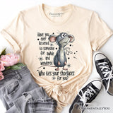 Funny Mouse Sarcastic T-Shirt, Who Ties Your Shoelaces Humor Quote Tee