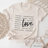 Love Definition Words T-Shirt, Minimalist Valentine Inspirational Love Tee