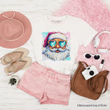 Merry Christmas Santa Sunglasses Christmas T-Shirt, Funky Retro Holiday Tee