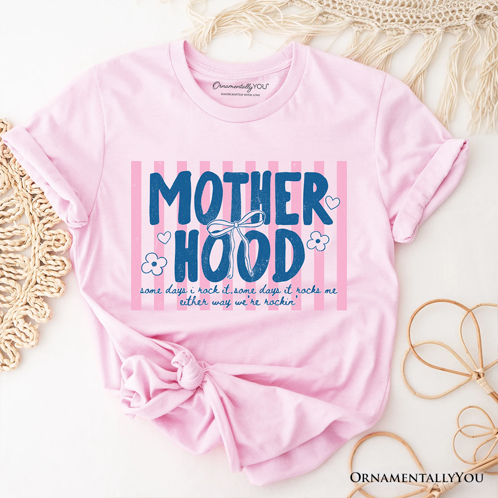 Motherhood Striped T-Shirt, Rockin' Trendy Preppy Mom Tee
