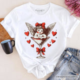 Retro Coquette Cupid Valentine T-Shirt, Galentine Tee