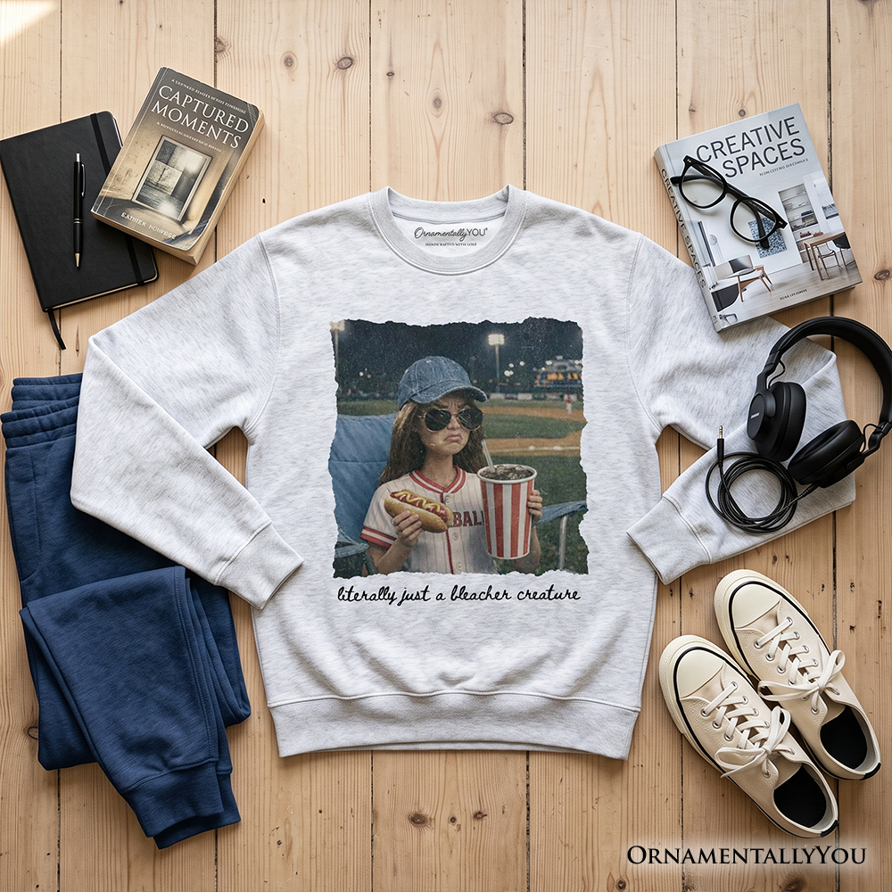 Funny Doll Face Baseball Sweatshirt, Sports Fan Mom Sweater
