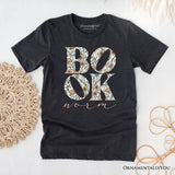 Bookworm Floral T-Shirt, Boho Wildflower Book Lover Tee