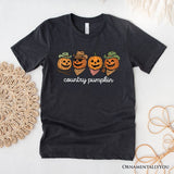Country Pumpkin Rustic T-Shirt, Cute Fall Tee for Autumn Season