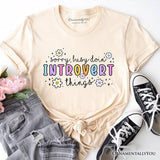 Introvert Things Mental Health T-Shirt, Cute Spring Tee