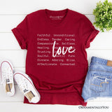 Love Definition Words T-Shirt, Minimalist Valentine Inspirational Love Tee