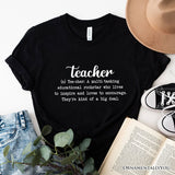Teacher Definition T-Shirt, Inspirational Quote Tee for Educators