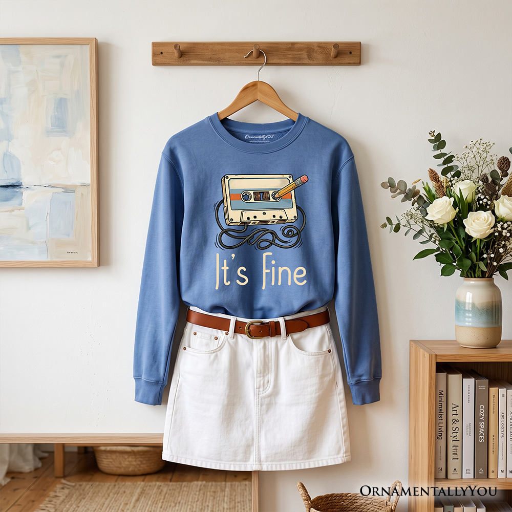 Retro Cassette Tape Sweatshirt, 90s Music Vibe Sweater
