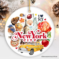 Unique NYC Vibes Artwork Christmas Ornament